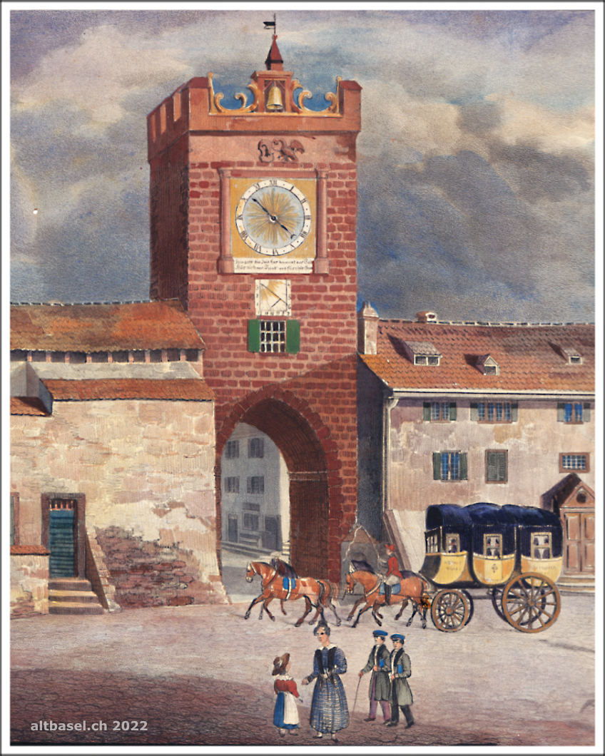 der aeschenschwibbogen um 1840 auf einer alten grafik